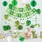 Green Birthday Party Decorations - Happy Banner with Honeycomb Balls
